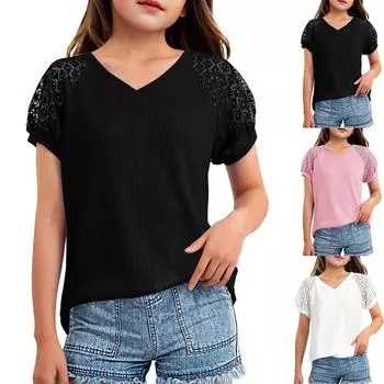 Женские повседневные свободные рубашки модные топы футболки футболки M чёрный