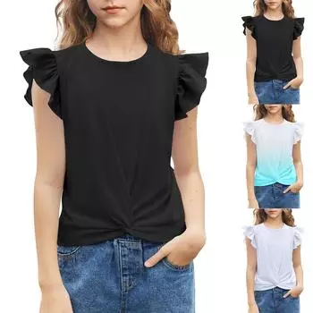 Женские повседневные свободные рубашки модные топы футболки футболки M чёрный