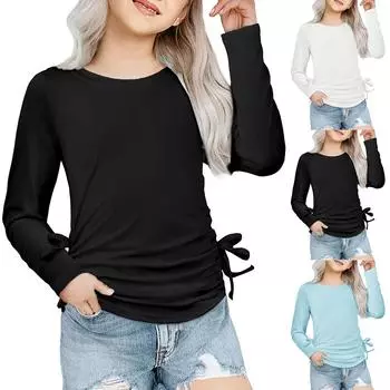 Женские повседневные свободные рубашки модные топы футболки футболки M чёрный