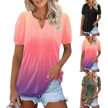 Женские повседневные свободные рубашки модные топы футболки футболки S чёрный