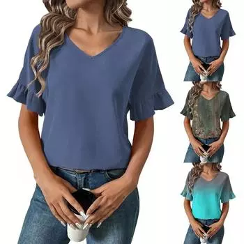 Женские повседневные свободные рубашки модные топы футболки футболки S
