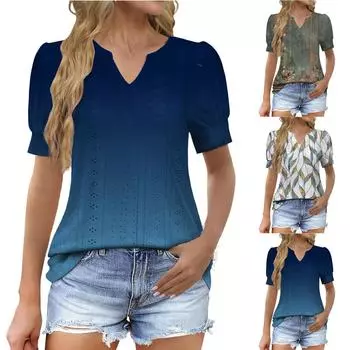 Женские повседневные свободные рубашки модные топы футболки футболки M зелёный