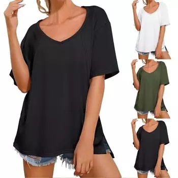 Женские повседневные свободные рубашки модные топы футболки футболки M