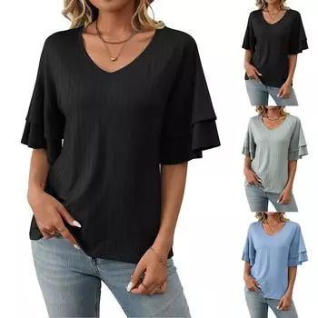 Женские повседневные свободные рубашки модные топы футболки футболки S