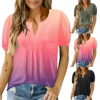 Женские повседневные свободные рубашки модные топы футболки футболки S синий