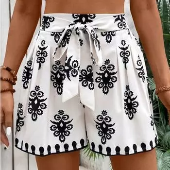Женские повседневные свободные весенне-летние модные бохо-принтованные шорты Бохо-принтованные шорты XXL