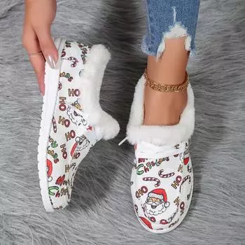 Женские повседневные теплые плюшевые бархатные зимние ботинки 2024 года, дизайнерские мягкие кроссовки на шнуровке, удобная хлопковая обувь Zapatos De Mujer 36