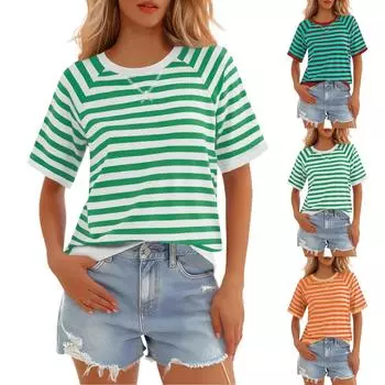 Женские повседневные топы с длинным рукавом L темно-зеленого