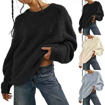 Женские повседневные топы с длинным рукавом L армия зеленый