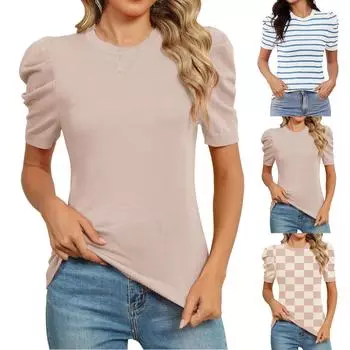 Женские повседневные топы с длинным рукавом L синий