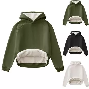 Женские повседневные топы с длинным рукавом L армия зеленый