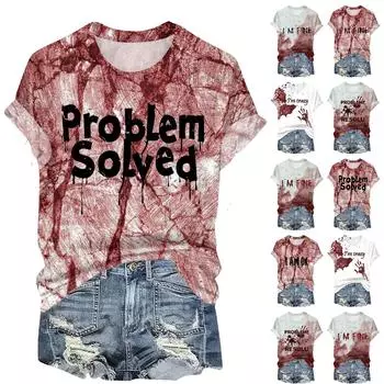 Женские повседневные топы с круглым вырезом, футболка с коротким рукавом, принт, топ XXXXXL чёрный