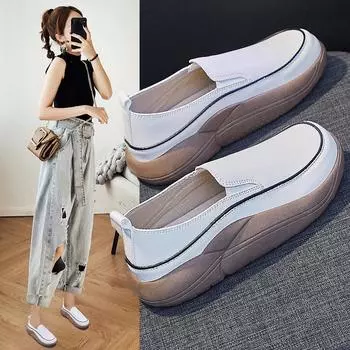Женские повседневные туфли без застежек 2022 года, новая мода, удобная обувь для ходьбы, лоферы для женщин 35