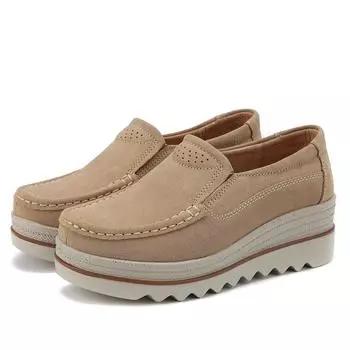 Женские повседневные туфли большого размера из матовой замши на плоской подошве 43 чёрный