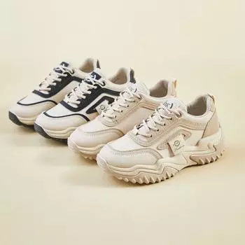 Женские повседневные туфли для папы, кроссовки на толстой платформе, удобные кроссовки для ходьбы со шнуровкой, нескользящие теннисные кроссовки, дышащие спортивные кроссовки для женщин 35 хаки
