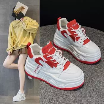 Женские повседневные туфли на платформе из натуральной кожи — тренд 2025 года, весна/осень, стиль колледжа, толстая подошва, сетчатый белый цвет Celebrity 37