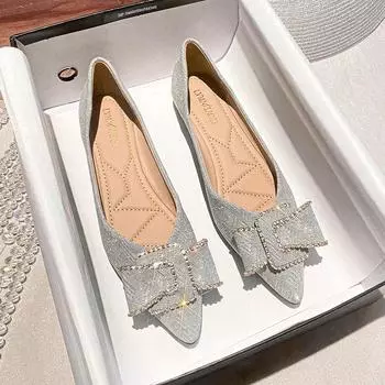 Женские повседневные туфли на плоской подошве 2024 года, новые, с заостренным носком, с неглубоким носком, удобные, градиентного цвета, мягкие, кожаные, темпераментные женские туфли 41-43 33 светло-синий