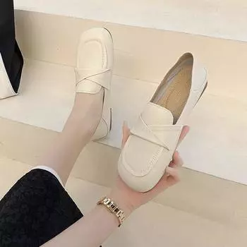 Женские повседневные туфли на плоской подошве без застежек, женские удобные мокасины для ходьбы, женская обувь 35