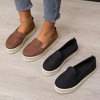 Женские повседневные туфли на плоской подошве, легкие и удобные туфли для ходьбы, женские мокасины, обувь 36 чёрный
