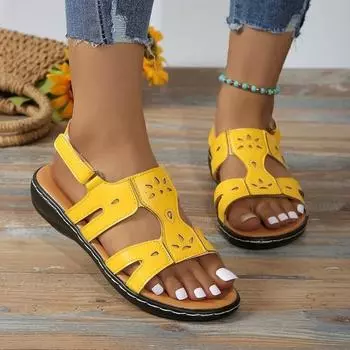 Женские повседневные туфли на плоской подошве, летние сандалии, пляжная модная обувь, сандалии с застежкой на носок 35 белый