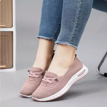 Женские повседневные туфли на плоской подошве, женские удобные туфли для ходьбы без застежек, легкие, мягкие, дышащие туфли на плоской подошве для женщин 36 чёрный