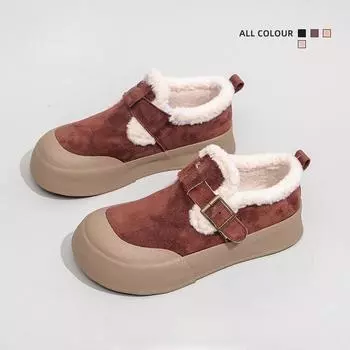 Женские повседневные туфли с круглым носком, модные зимние однотонные туфли без застежек на квадратной кнопке, женские туфли на плоской подошве 36 светло-коричневого