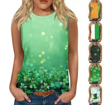 Женские повседневные туники, топы для ношения с леггинсами, летние рубашки без рукавов с принтами, майки, блузки XXXL