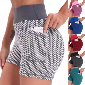 Женские повседневные узкие брюки с завышенной талией и карманами для йоги, три штана для йоги L красный