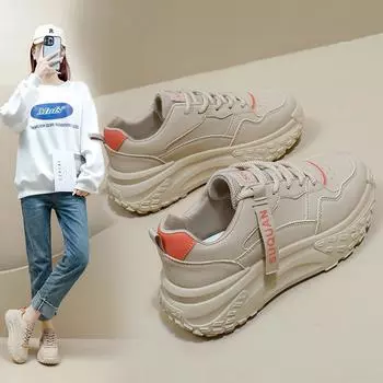 Женские прогулочные кроссовки, повседневные удобные дышащие легкие нескользящие модные туфли, женские кроссовки из искусственной кожи, уличная спортивная обувь для фитнеса 35 белый