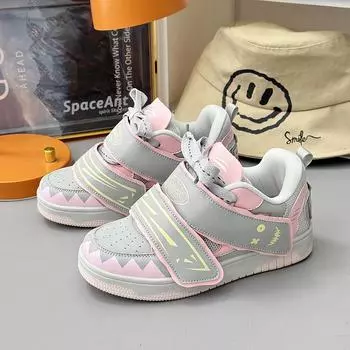 Женские прогулочные кроссовки, повседневные удобные дышащие легкие нескользящие модные туфли, женские кроссовки из искусственной кожи, уличная спортивная обувь для фитнеса 35