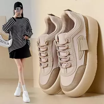 Женские прогулочные кроссовки, повседневные удобные дышащие легкие нескользящие модные туфли, женские кроссовки из искусственной кожи, уличная спортивная обувь для фитнеса 35 чёрный