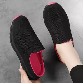 Женские прогулочные кроссовки с открытой спиной, летние туфли-мулы без шнуровки, тапочки с закрытым носком, удобные повседневные мюли для путешествий EU: 36 серый