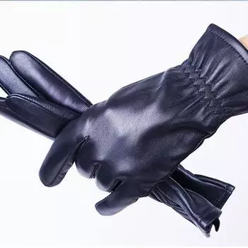 Женские простые модные перчатки из овчины с бархатной подкладкой L шоколадный