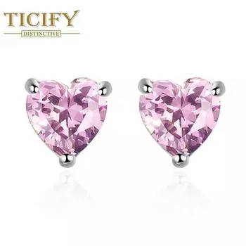 Женские простые серьги с темпераментом, женские универсальные серьги «Любовь» розовый