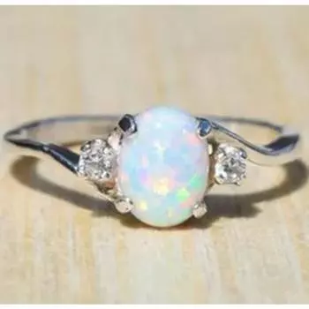 Женские простые ювелирные изделия с бриллиантами, модные кольца с лунным камнем и опалом, кольца с загадочным камнем, кольца с камнем для помолвки, свадебные кольца 11