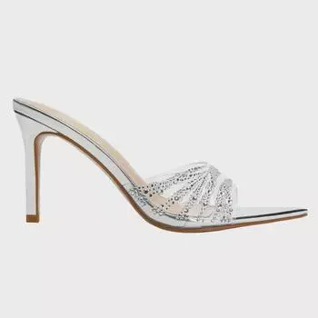 Женские прозрачные босоножки на шпильке со стразами 2024 года для ношения на открытом воздухе 41