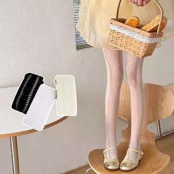 Женские прозрачные колготки в стиле Лолиты, ажурные сетчатые колготки с бантом, жаккардовые колготки бежевый