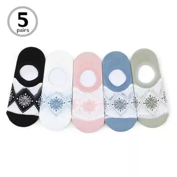 Женские прозрачные невидимые носки-лоферы с бриллиантами IP15 22 - 25 cm