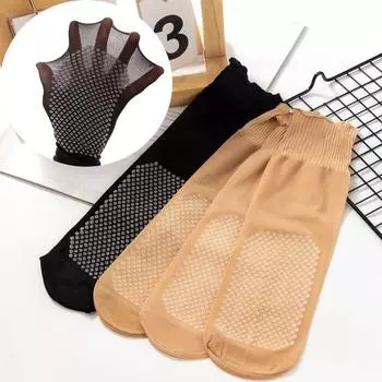 Женские прозрачные носки до щиколотки, прозрачные носки до щиколотки для женщин, нейлоновые носки, женские черные телесные носки, один размер one size