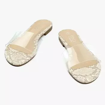 Женские прозрачные плоские сандалии Прозрачные летние сандалии для женщин Новые нарядные туфли Тапочки Уличная плоская обувь Модная 6