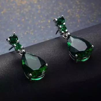 Женские прозрачные висячие серьги-гвоздики из натуральных материалов, свадебные серьги, ювелирные изделия белый