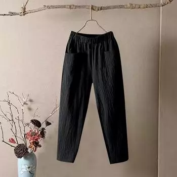 Женские прямые брюки, модные повседневные брюки, брюки Harlan Nine Point L чёрный