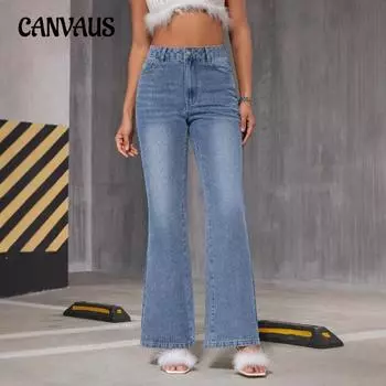Женские прямые широкие брюки с высокой талией, джинсы, брюки XS синий