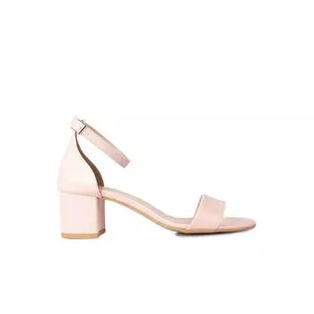 Женские пудровые кожаные босоножки на каблуке Новые летние удобные дышащие повседневные качественные стильные легкие сандалии