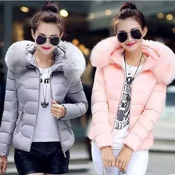 Женские пуховые парки, хлопковые куртки, женское зимнее пальто с хлопковой подкладкой, толстовка с капюшоном, большие размеры L чёрный