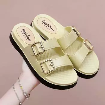 Женские ПВХ модные летние пляжные сандалии на толстой подошве нескользящие шлепанцы тапочки для женщин и дам оптом 36-40