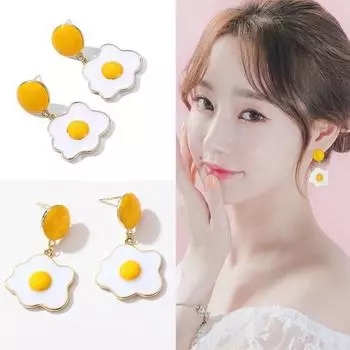 Женские яйца-пашот, висячие серьги-гвоздики, зажим для ушей, вечерние ювелирные изделия, подарок