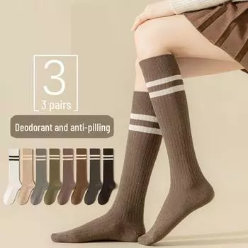Женские японские носки JK Slim Calf Socks - Черные гольфы для весны и осени One Size светло-серый