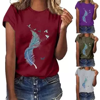 Женские рабочие топы, блузка с короткими рукавами для девочек, рубашка с забавным принтом, футболки, топы