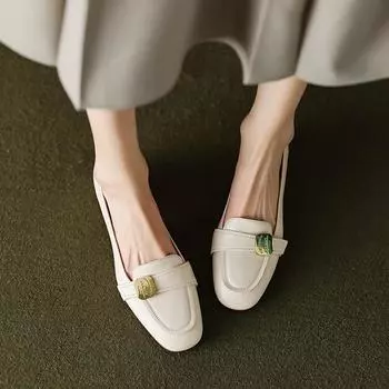 Женские рабочие туфли на массивном каблуке с закрытым носком, на низком блочном каблуке, модельные туфли с квадратным носком для женщин, удобные свадебные туфли-лодочки, лоферы, нескользящая прогулочная обувь 35